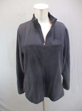 FILA Size L Womens Black Full Zip Stand Collar Pocket Fleece Athletic Jacket 849