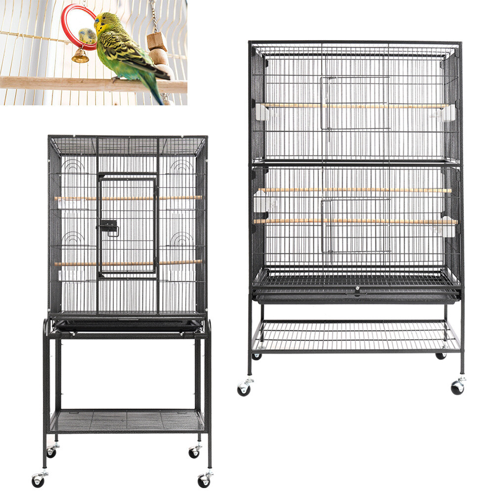 Jaulas Para Pájaros Large Playtop Parrot Cage With Rolling Stand ...