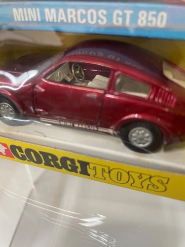 Vintage Corgi 341 Mini Marcos GT 850 Golden Jacks seems to be unused 1968/70 - Picture 9 of 17