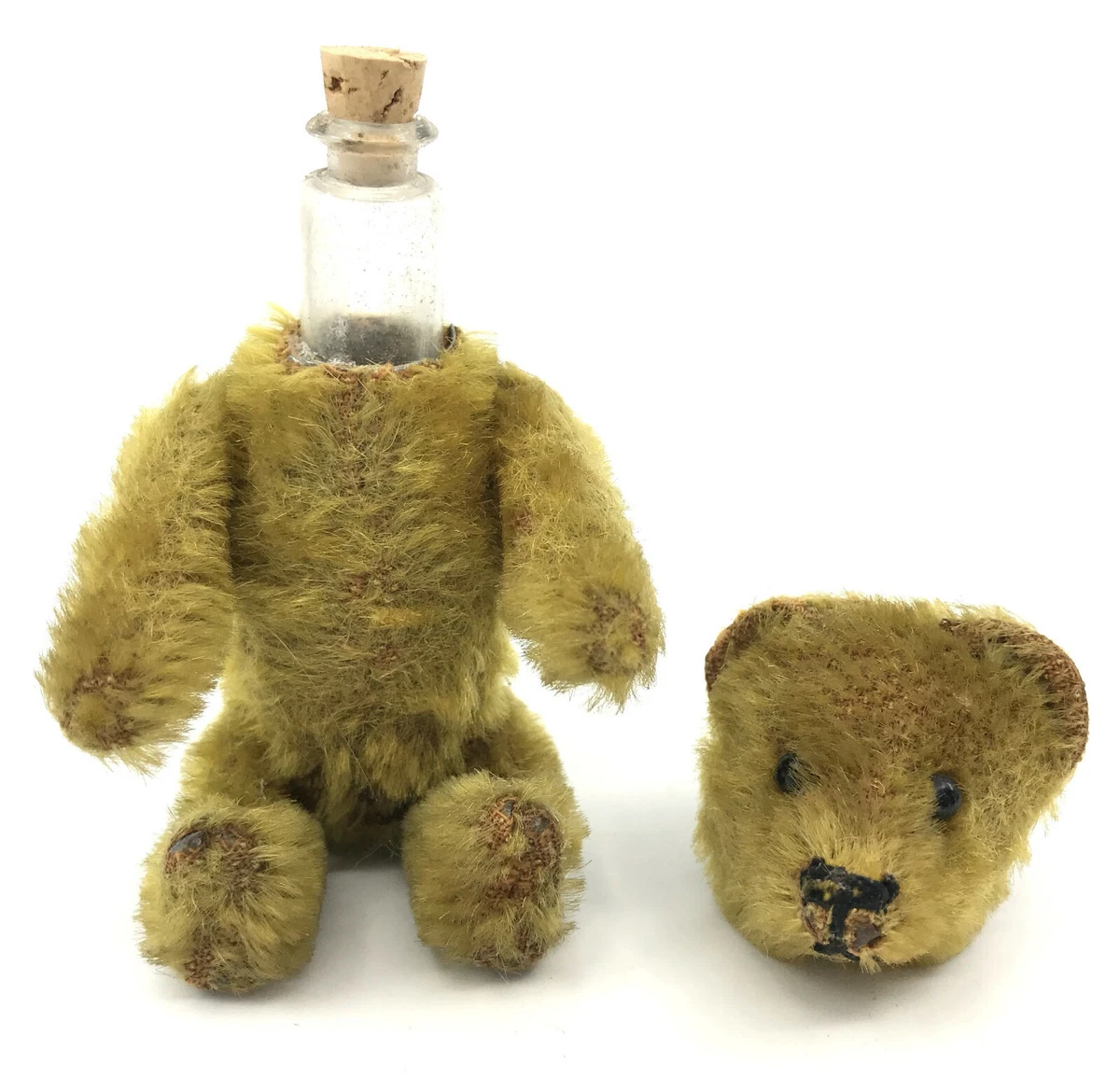Schuco Germany Perfume Teddy Bear 12cm 5in Mohair Plush over Metal