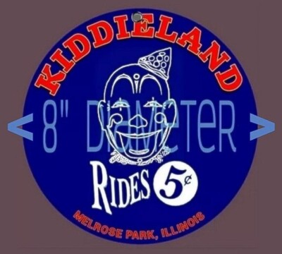 KiddieLand Amusement Rides Fun Memories 5 Cents Melrose Park, Chicago Metal Sign