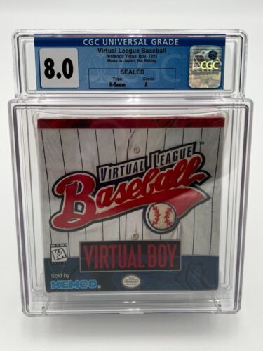 Virtual League Baseball Video Game Nintendo Virtual Boy SEALED GRADED CGC 8.0 - Picture 1 of 6