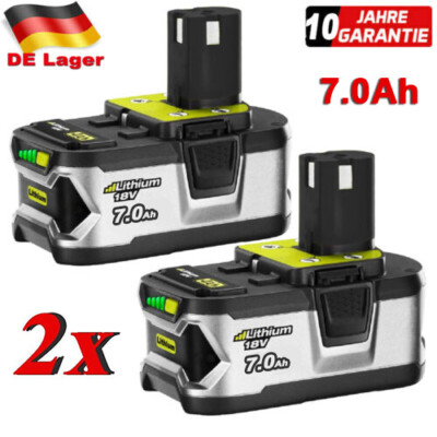2X 18V 7Ah Original Akku für RYOBI One+ Plus Lithium RB18L50 P108 P104 Batterie