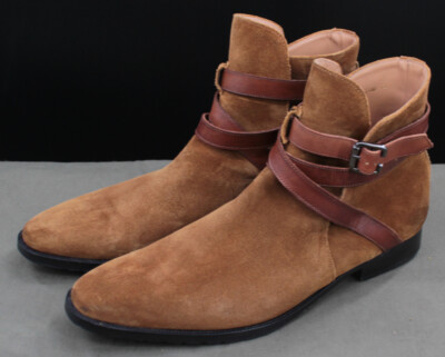 Men's 3DM Lifestyle Suede Ankle Boots W/ Straps 12 UK 12.5 US Leather Shoes