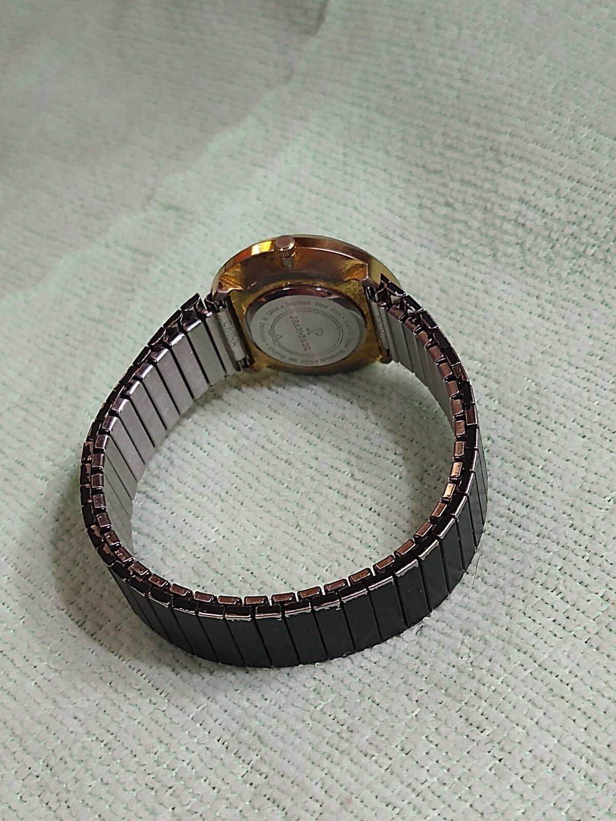 Men's Vintage Jean Paul Quartz Wrist Watch Black Dial And Band Works