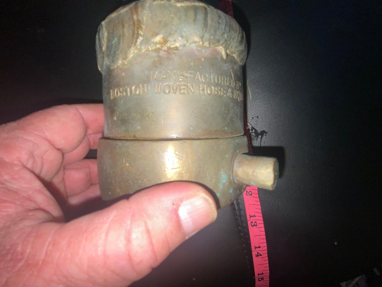 Brass Firehose Nozzle. Boston Woven Hose & Rubber Co. About 11" eBay