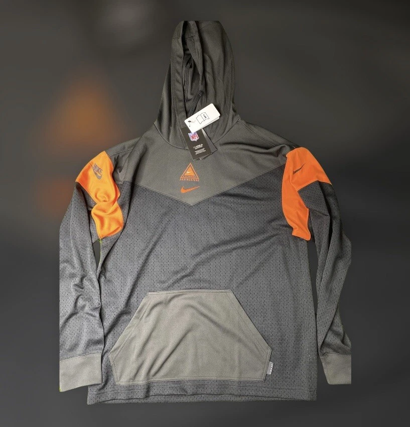 Nike hoodie black and orange sale