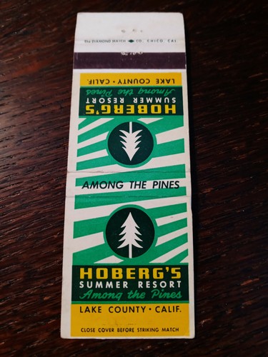 Vintage Matchcover: Hoberg's Summer Resort, Lake County, CA