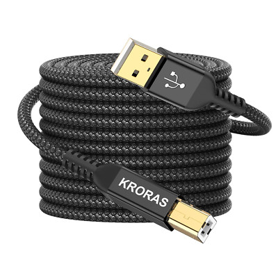 USB 2.0 Printer Cable 30 Feet,Usb Type a Male to B Male Scanner Cord High Speed 