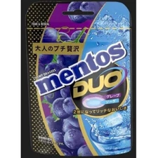 Mentos Duo candy Soda and Grape flavor 45g Kracie from Japan