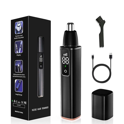 Tagliacapelli naso ricaricabile USB-C per uomo con display LCD 3 velocità impermeabile - Foto 13 di 13