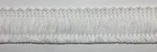 1" Light Weight Cotton Brush Fringe Trims - White - 20 Continuous yards!
