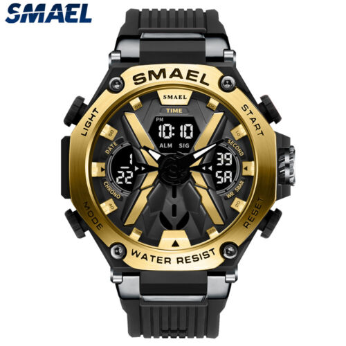 SMAEL Men Watches Fashion Outdoor Boy Digital Sport Wristwatch Male Quartz Watch - Picture 26 of 30