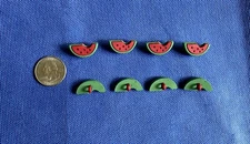 Dress It Up Jesse James (8) Watermelon Shank Buttons New. Summer / Picnic