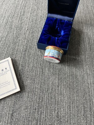 Exquisite Enamel On Copper Trinket Box