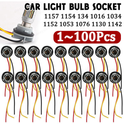 Lot 1157 2357 LED Pig Tail Plug Stop Brake Turn Light Bulb Socket Harness Wire