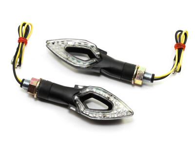 Blinker Paar LED Little Loop schwarz E-geprüft Enduro für KTM MZ BMW Honda Kawa