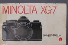 Minolta XG-7 Instruction Manual In English