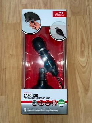 Speedlink CAPO Desk & Hand Microphone - Tisch- und Handmikrofon - Neu und OVP