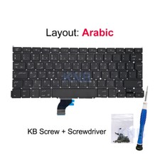 New For Macbook Pro Retina 13" A1502 Keyboard Arabic Layout Screw 2013-2015