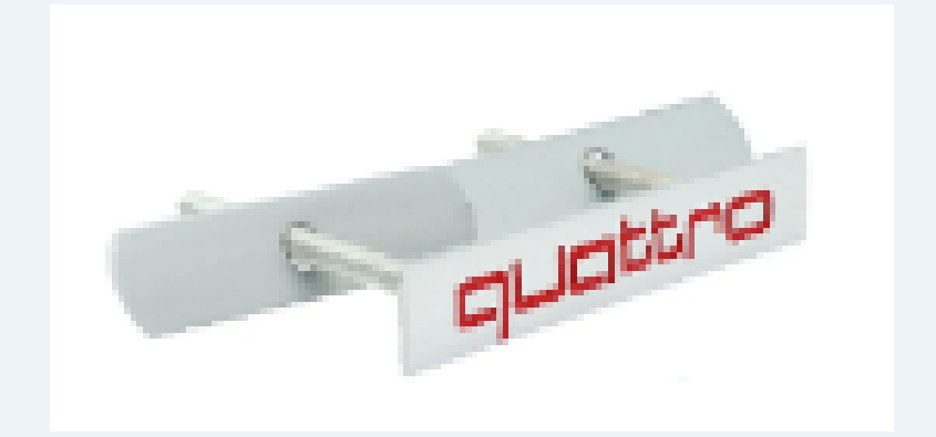 79mm Quattro Chrome & Red letters Front Grille Badge For Audi Logo Emblem AUDI