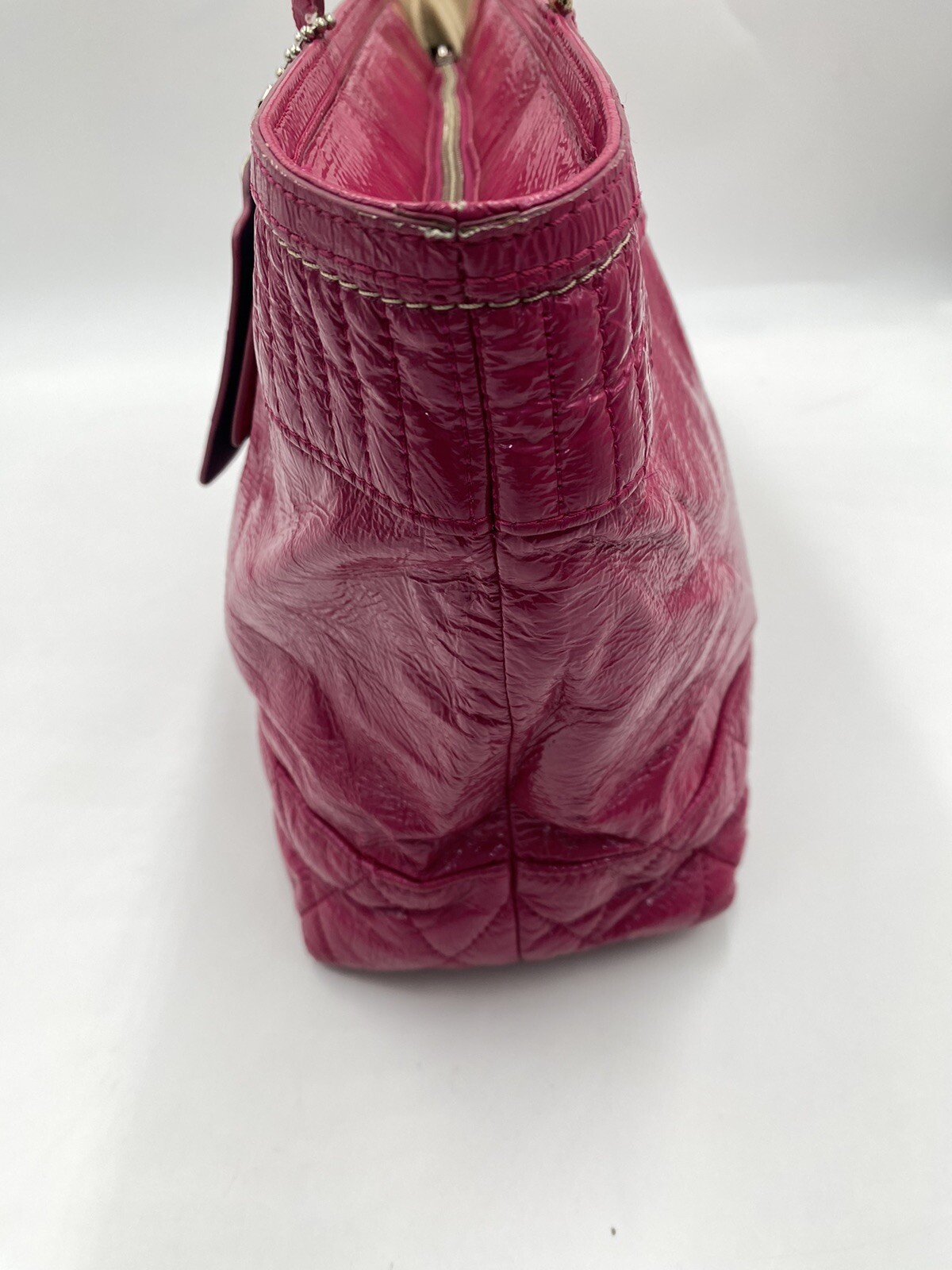 COACH Raspberry Leather Medium Shoulder Hand Zipp… - image 3