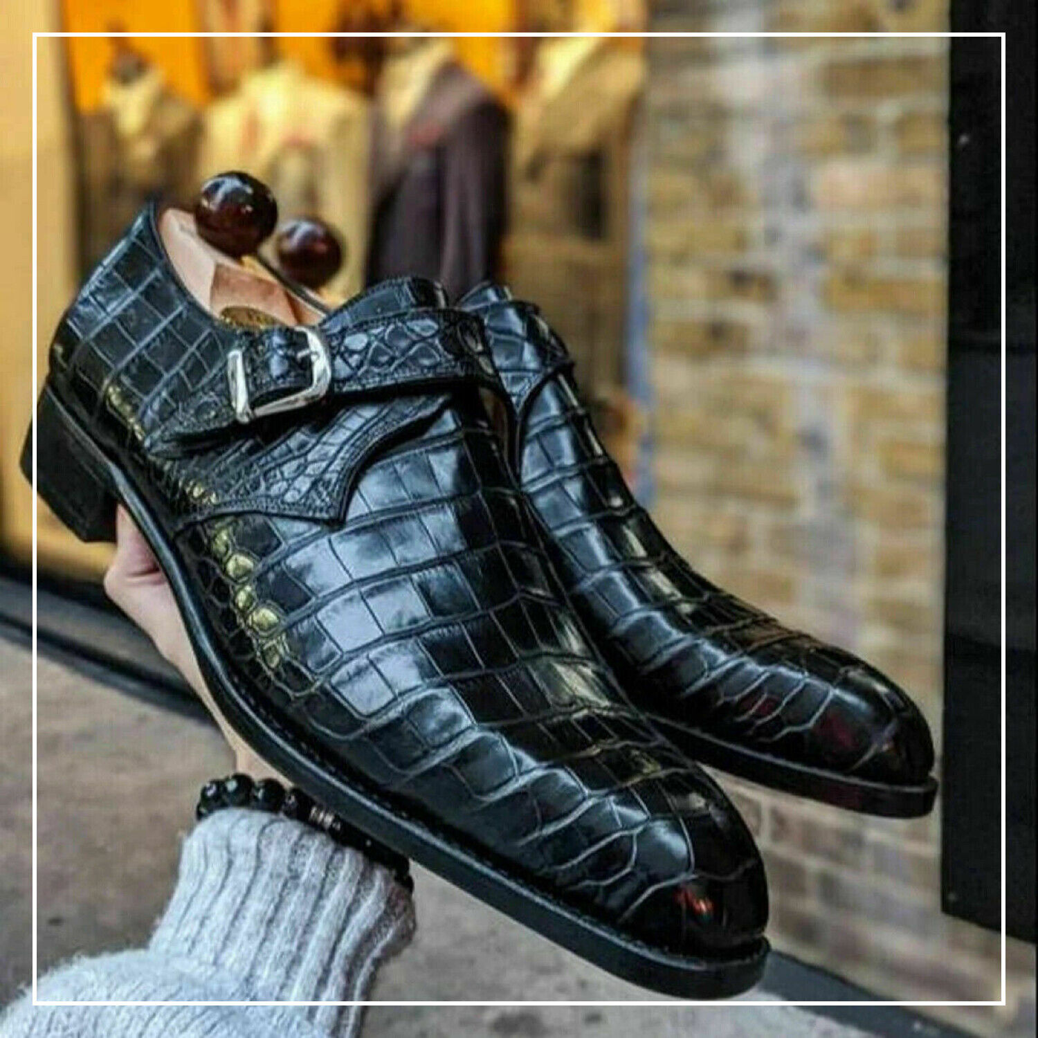 Wholesale High Quality Men's Dress shoes New Designer crocodile genuine  leather men shoes formal dress leather shoes men From m.