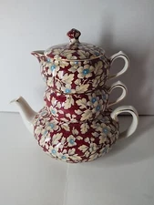 LORD NELSON WARE Vintage Royal Brocade 4Pc F STACKING  TEAPOT  TEA SET