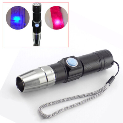 USB Rechargeable 365nm UV Flashlight Torch Light Ultra Violet Lamp Blacklight