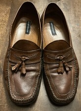 Bostonian Men's Brown Leather Tassel Dress Loafers Shoes Size 11.5 M