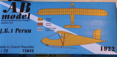 J.K. Perun - ABmodel - 1/72 - neu - Sonderpreis - Segelflugzeug - Resin