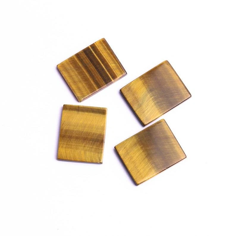 Natural Tiger's Eye Ractangle Shape Both Side Flat Cabochon, Wholesale Gemstone - Image 3 of 4