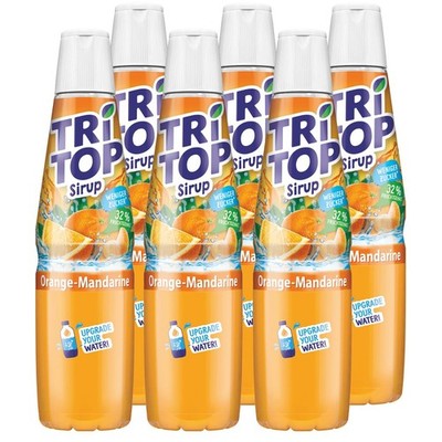 Tri Top Getränke-Sirup Orange-Mandarine 600ml - kalorienarm (6er Pack)