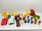Vintage Lot Of 27 Fisher Price Little People Figures, Accessories And Vehicles