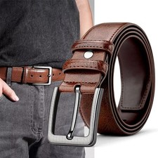 Men s belts,Full Grain Genuine Leather Casual Dress Jeans Belts for Men