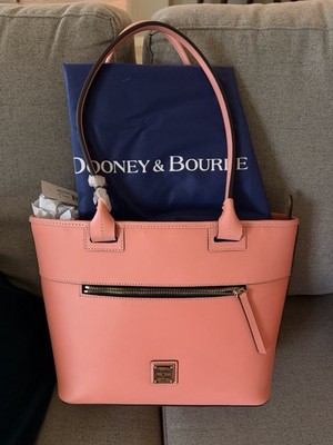 Dooney and Bourke Beacon Vachetta Leather Zip Tote Light Pink/Peach ~ NEW
