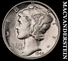 1944-D Silver Mercury Dime - FSB - Scarce  High Grade  Lustrous  #K2671