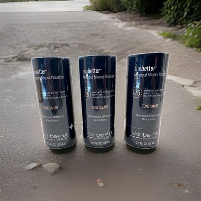 Lot of 3 SkinBetter SunBetter Tone Smart SPF 75 Sunscreen Lotion 15mlX3 EXP 1/27