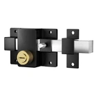 40-80mm Anti-Rust Long Throw Gate Lock Wooden Door Right & Left Door 5 Keys