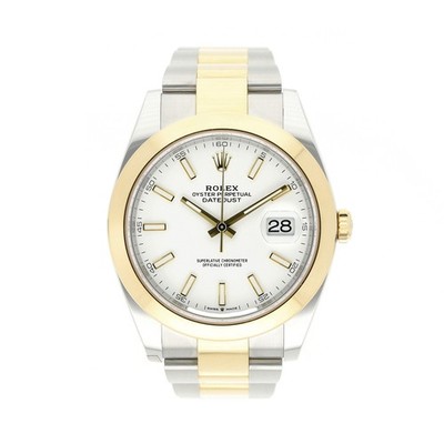 ROLEX DATEJUST 41 REF. 126303 STAHL/GOLD 2023 WHITE DIAL FULL SET LC100 UNWORN