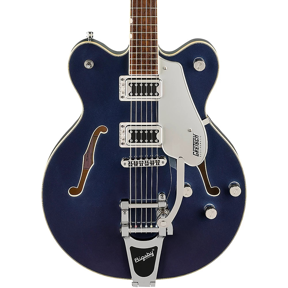 Электроматический центральный блок Gretsch G5622T с двойной огранкой и сапфиром Bigsby Midnight Sapphire