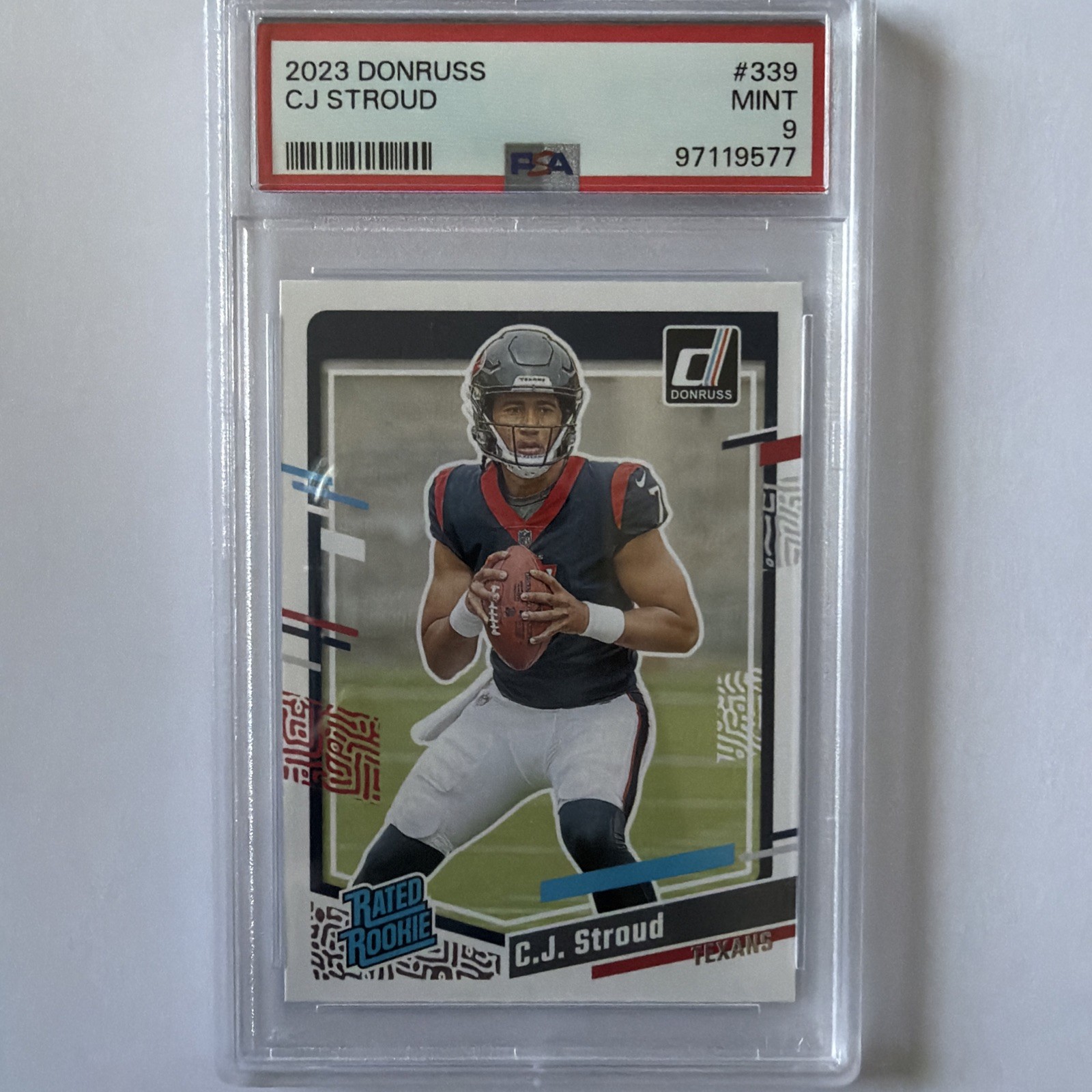 2023 Panini Donruss Rated Rookie C.J. Stroud #339 PSA 9