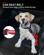 Tactical Dog Leash Heavy Duty 4-6FT Bungee Lead Dual Padded Handle Seat Belt