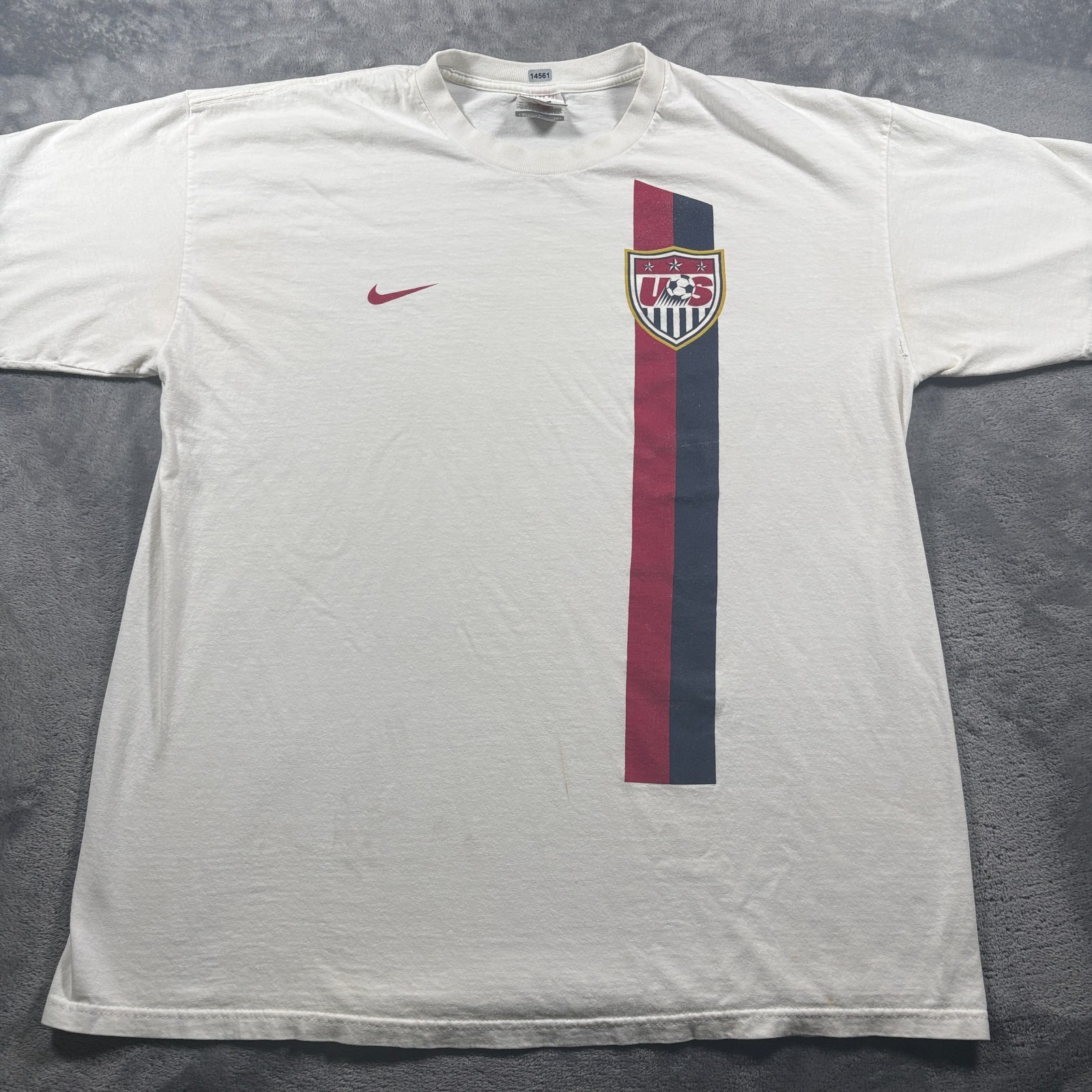 Vintage 2006-08 Nike USA Soccer Home World Cup Jersey Mens X-Large White Red