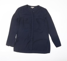 Blaue Basic-Bluse Damen UK Gr&ouml;&szlig;e 10 von Marks and Spencer