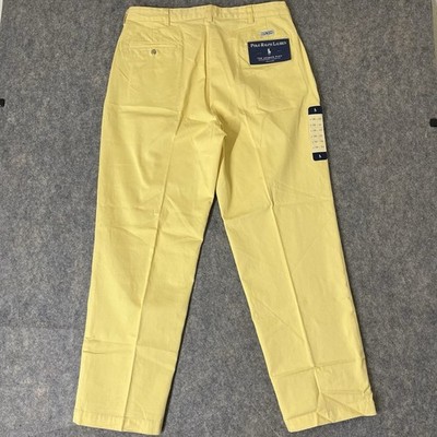 Vintage Polo Ralph Lauren Andrew Pants Men's 36x32 Yellow Pleated
