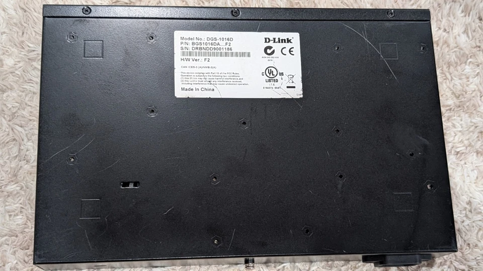 D-Link DGS-1016D 16-Port External Switch UnManaged W/ Cord Tested SMB HBB Used - Image 4 of 4