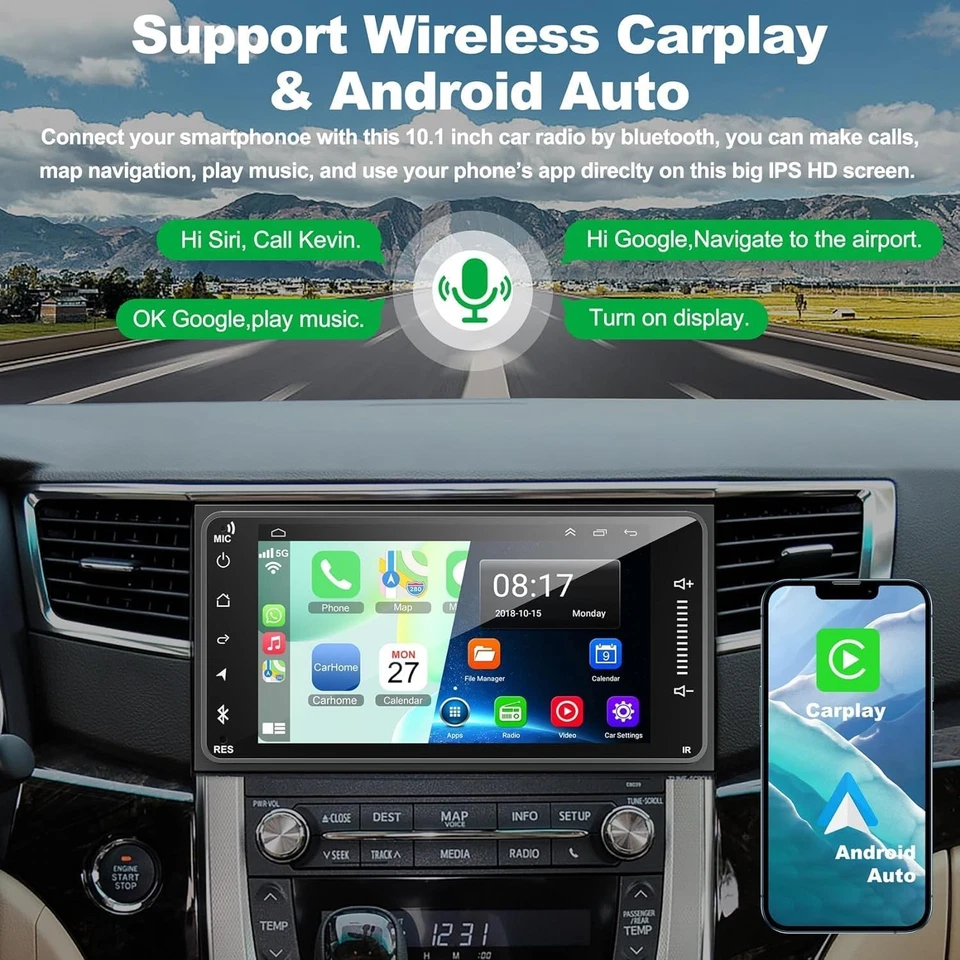 7 英寸 适用于丰田 Hiace 2006 - 2019 年 Carplay Android 13 汽车立体声收音机 GPS 导航 64GB — 第 4/4 张图片