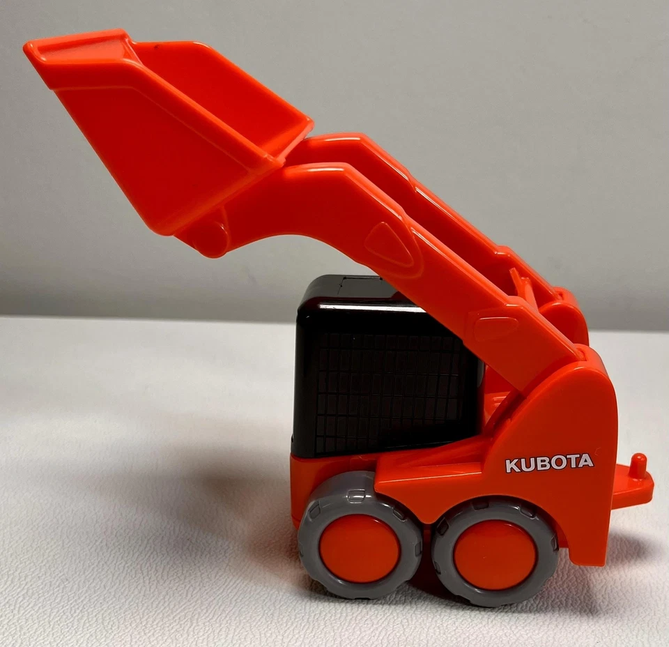 Kubota Skid Steer Loader Toy Orange Black Gray Wheels Kids Construction Vehicle - Image 4 of 4