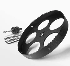 10 Inch Hole Saw with 1/2" Hex Shank Quick Change Arbor,  Bi-Metal Hole Saw Heav